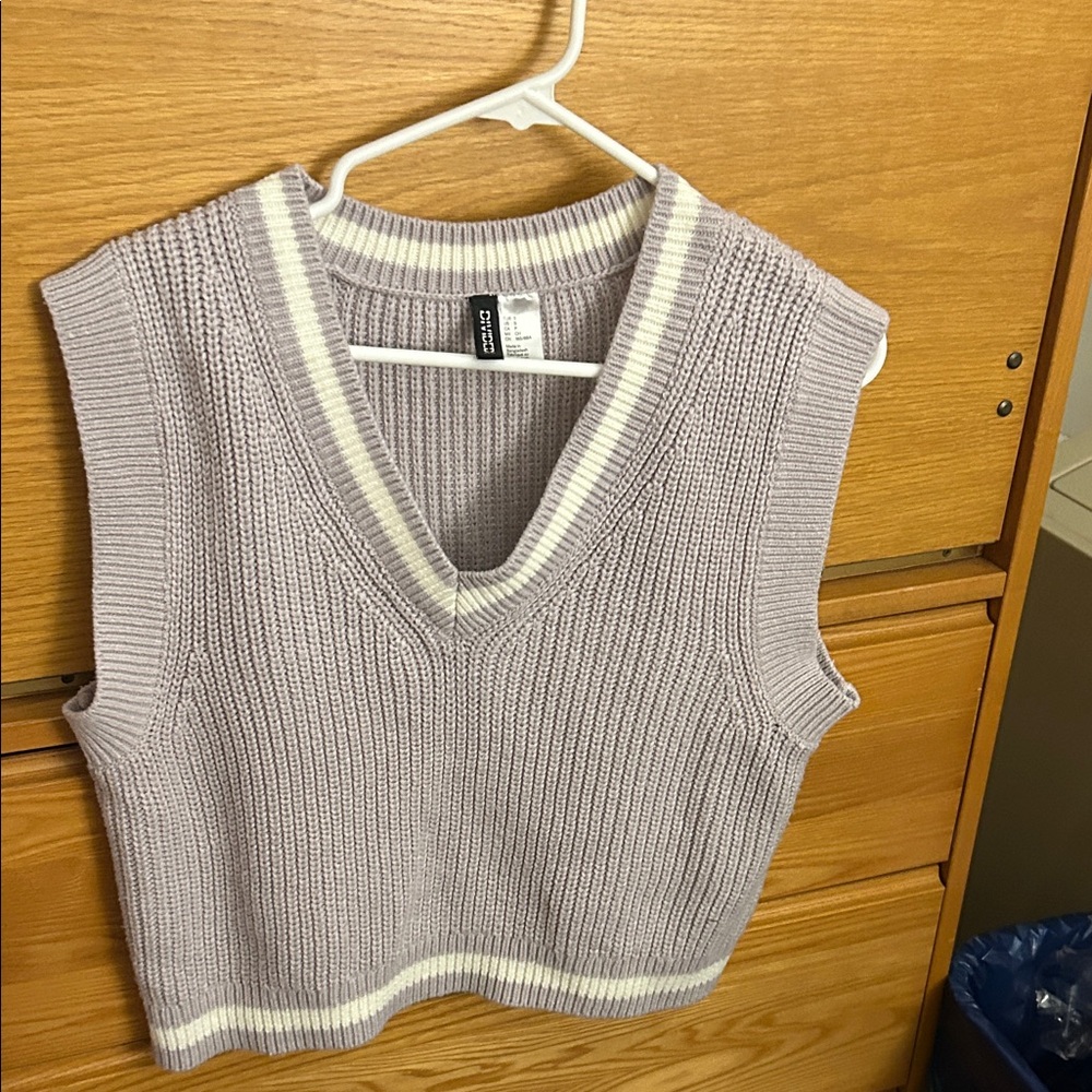 H&M Light Purple Knit Sweater Vest